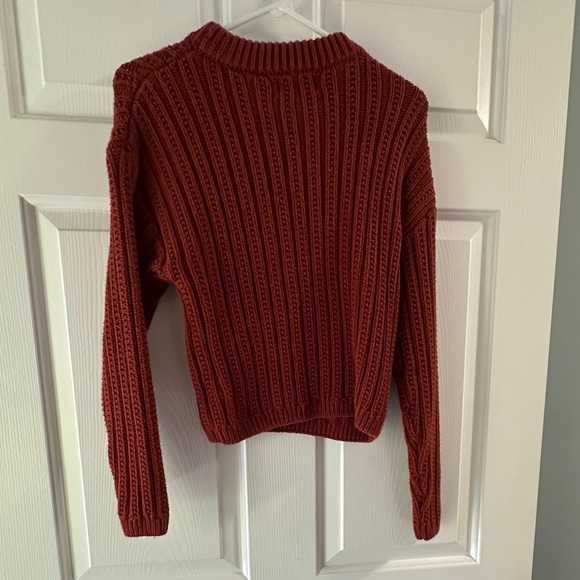 Rust Color Sweater, Crop-Length - Picture 4 of 6